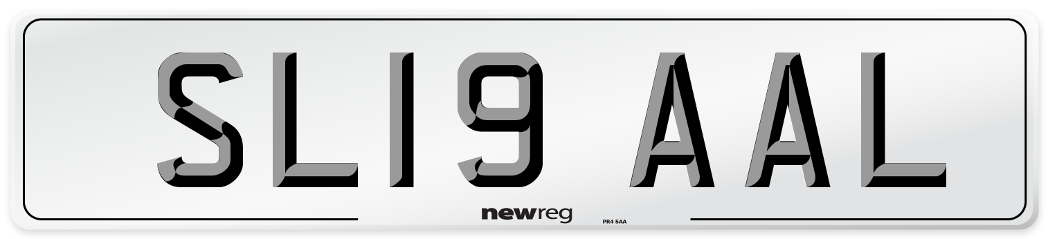 SL19 AAL Number Plate from New Reg